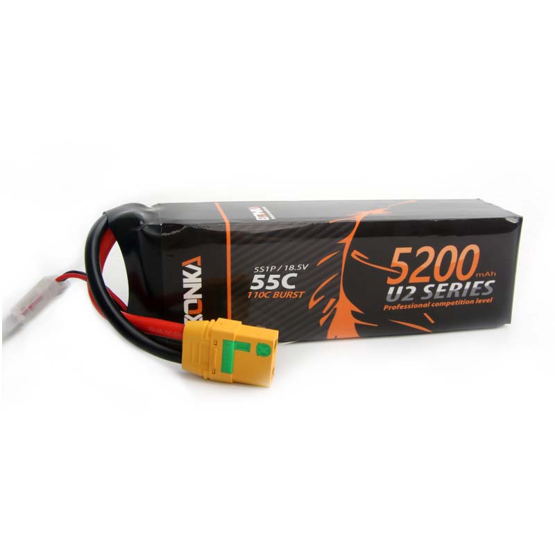 BONKA 5200mAh 55C 5S LiPo Battery for RC Helicopter